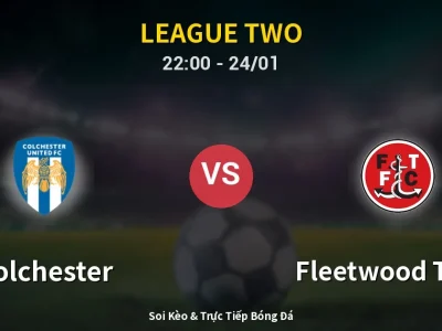 Soi Kèo Colchester vs Fleetwood Town – 22:00 24/01 | Nhận Định, Dự Đoán Tỷ Số