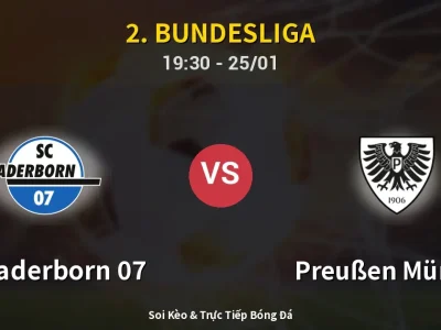 Kết Quả: SC Paderborn 07 2-1 Preußen Münster – Highlight & Bàn Thắng | 2. Bundesliga