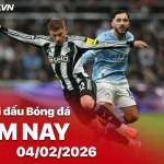 Lịch thi đấu bóng đá hôm nay 04/02: Man City đại chiến Newcastle, loạt trận cúp đỉnh cao khắp châu Âu 1