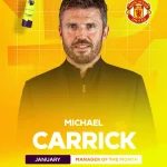 Bùng Nổ! Michael Carrick Chính Thức Đăng Quang HLV Xuất Sắc Nhất Tháng 1 Ngoại Hạng Anh 1