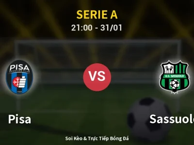🔴 Trực Tiếp: Pisa 0-1 Sassuolo – Link Xem Serie A (Full HD)