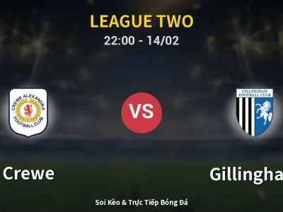 Soi Kèo Crewe vs Gillingham – 22:00 14/02 | Nhận Định, Dự Đoán Tỷ Số