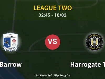 Kết Quả: Barrow 0-1 Harrogate Town – Highlight & Bàn Thắng | League Two