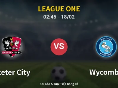Kết Quả: Exeter City 1-1 Wycombe – Highlight & Bàn Thắng | League One