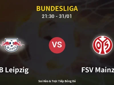 🔴 Trực Tiếp: RB Leipzig 0-0 FSV Mainz 05 – Link Xem Bundesliga (Full HD)