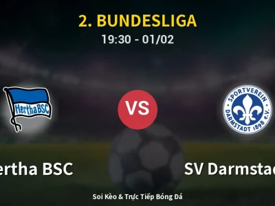 🔴 Trực Tiếp: Hertha BSC 2-1 SV Darmstadt 98 – Link Xem 2. Bundesliga (Full HD)