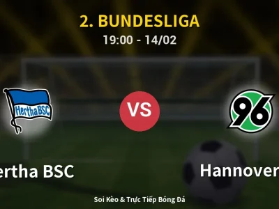 🔴 Trực Tiếp: Hertha BSC 0-2 Hannover 96 – Link Xem 2. Bundesliga (Full HD)