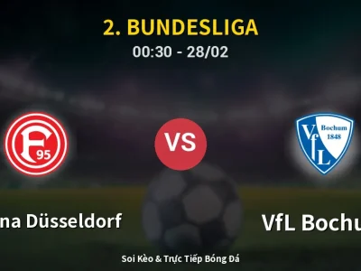 Kết Quả: Fortuna Düsseldorf 2-1 VfL Bochum – Highlight & Bàn Thắng | 2. Bundesliga