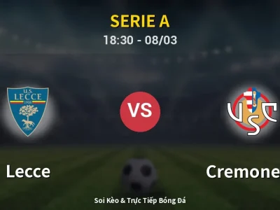 Kết Quả: Lecce 2-1 Cremonese – Highlight & Bàn Thắng | Serie A