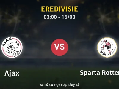 Kết Quả: Ajax 4-0 Sparta Rotterdam – Highlight & Bàn Thắng | Eredivisie