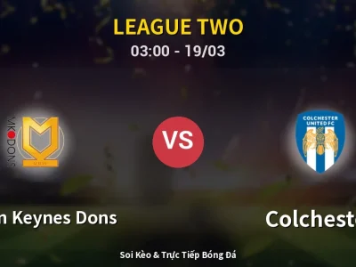 Kết Quả: Milton Keynes Dons 1-0 Colchester – Highlight & Bàn Thắng | League Two