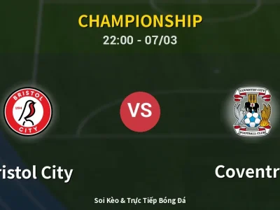 Soi Kèo Bristol City vs Coventry – 22:00 07/03 | Nhận Định, Dự Đoán Tỷ Số