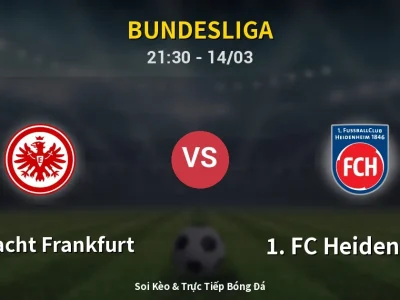 🔴 Trực Tiếp: Eintracht Frankfurt 0-0 1. FC Heidenheim – Link Xem Bundesliga (Full HD)