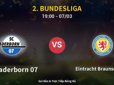 Kết Quả: SC Paderborn 07 1-1 Eintracht Braunschweig – Highlight & Bàn Thắng | 2. Bundesliga