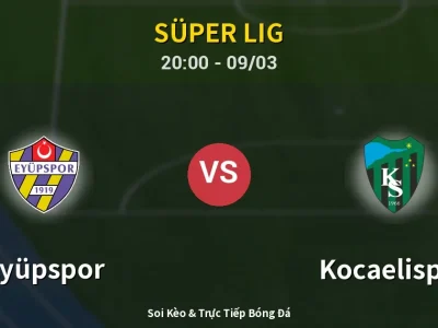 Kết Quả: Eyüpspor 0-1 Kocaelispor – Highlight & Bàn Thắng | Süper Lig