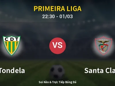 🔴 Trực Tiếp: Tondela 0-0 Santa Clara – Link Xem Primeira Liga (Full HD)