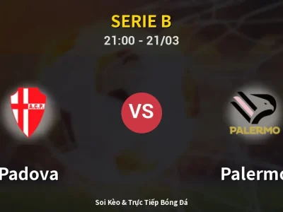 🔴 Trực Tiếp: Padova 0-0 Palermo – Link Xem Serie B (Full HD)