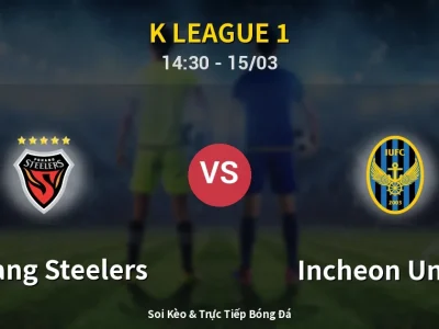 Kết Quả: Pohang Steelers 1-1 Incheon United – Highlight & Bàn Thắng | K League 1