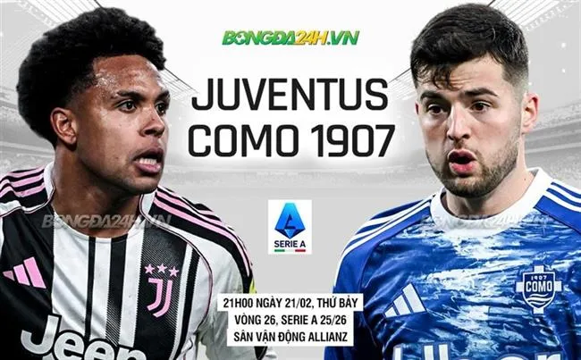 Juventus vs Como vòng 25 Serie A 2025/26.
